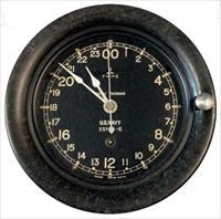 Seth Thomas 24 Hour Clock U.S. Navy 6" DIAL 7-5/8" WWII 7/42