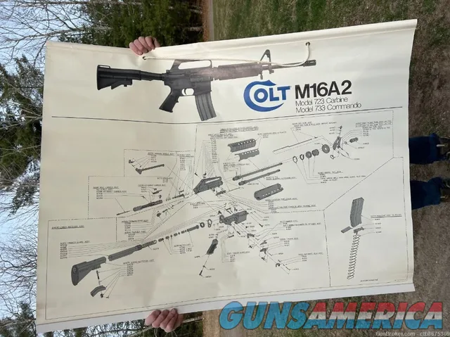 Colt Firearms Vinyl Show Banner M16A2 Carbine 48 x 36 1987 Img-1