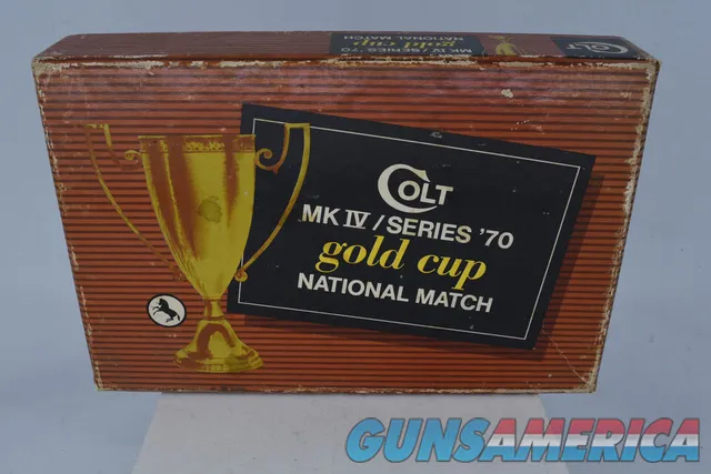 Colt MK IV/Series’ 70 Gold Cup National Match Pistol Box with Manual