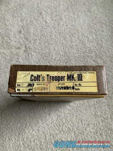 Colt Trooper Mark III Original Box