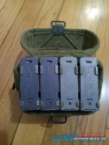 4 Colt .223 AR-15 Magazines with Pouch
