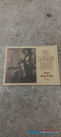 Colt Lawman Series Pat Garrett Colt's Firearms Booklet