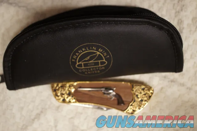 Franklin Mint Knife-Colt Peacemaker, Single action army - with black pouch Img-4