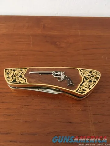 Colt Single Action Army Peacemaker Gun Folding Pocket Knife Franklin Mint