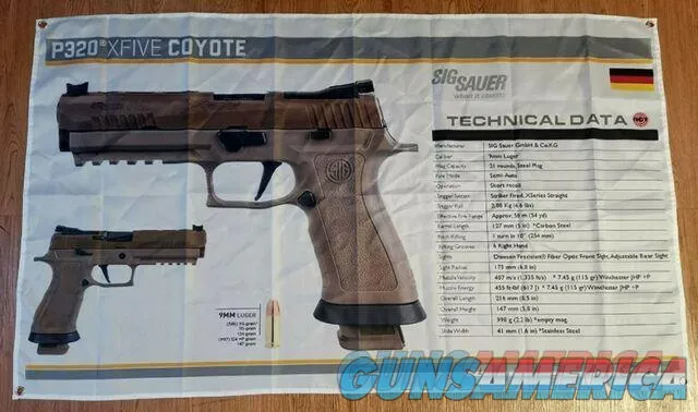 SIG SAUER P320 XFIVE COYOTE 3x5ft Banner