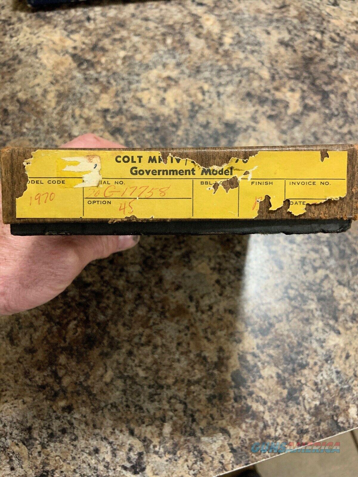 Colt Mark IV Series 70 Government Model Box & Manual