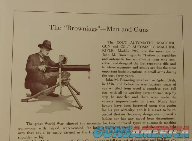 Original Colt 1919 Automatic Machine Gun Handbook Img-9