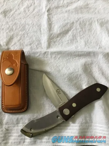 Colt U1050 Barry Wood Design Swing Lock Folding Knife With Case & Box