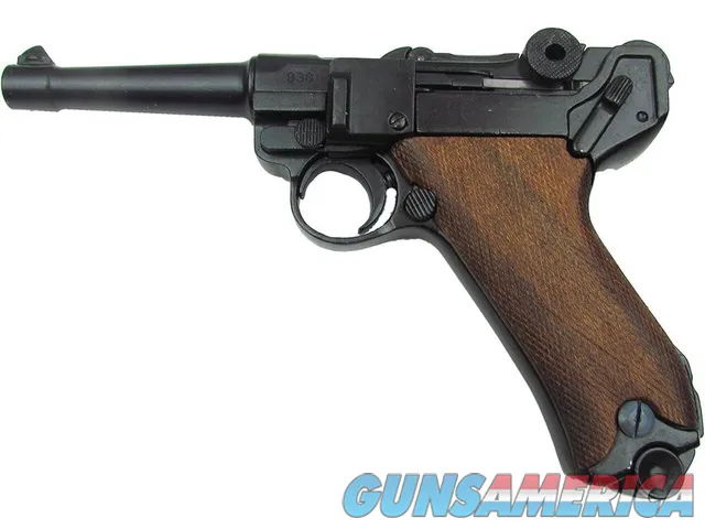 German Luger Parabellum P-08 WWI to WWII Era With Wood Grips Non-Firing Pro Img-2