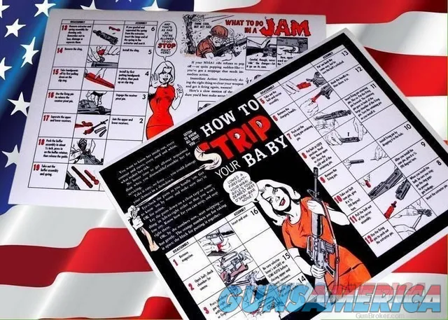 Vietnam War M-16 Rife Assembly and Takedown Poster Charts 1969