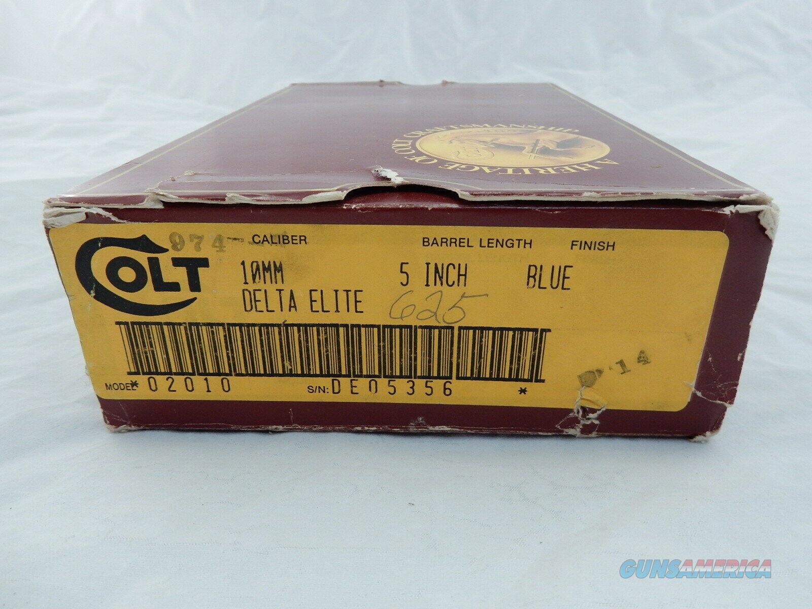 Colt 1911 Delta Elite 10mm Original Box 