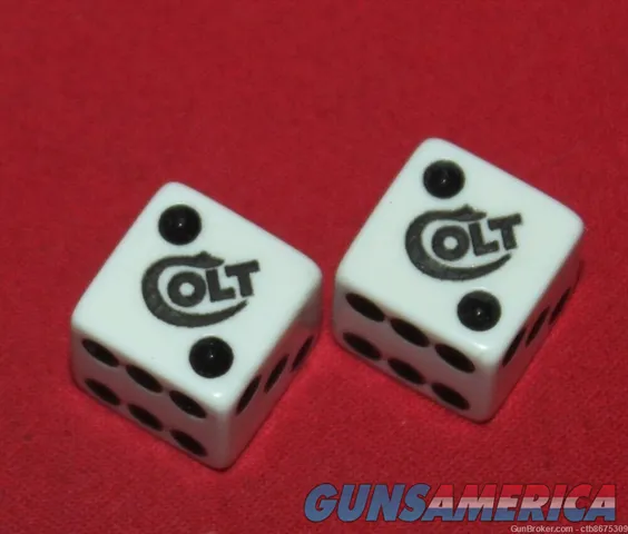 Colt Firearms Factory Dice White