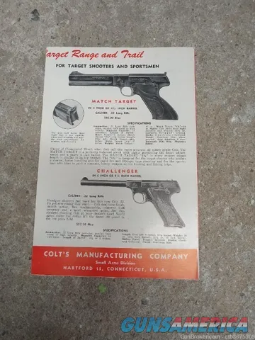 Colt Revolvers and Automatic Pistols Brochure March 1954 Img-2