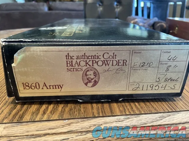 The Authentic Colt Blackpowder Series 1860 Army Factory Box