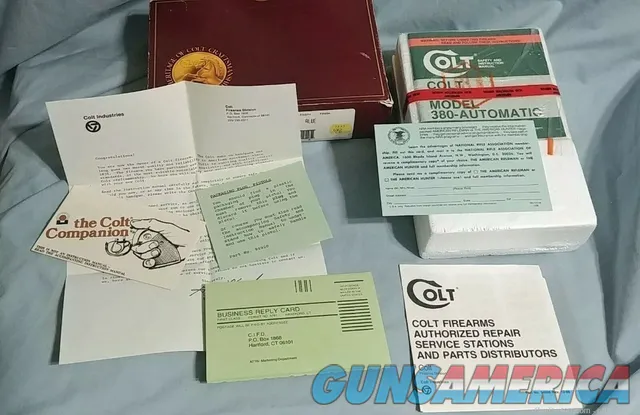 Colt Government 380 Box and Factory Papers