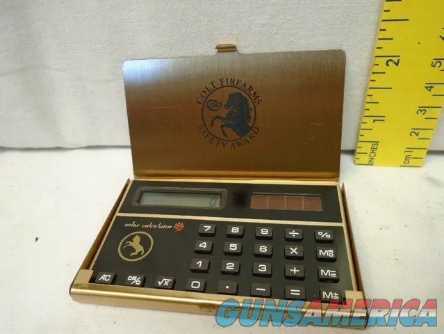 COLT Firearms Digital Solar Calculator, Classic COLT Logo, In Case Img-1