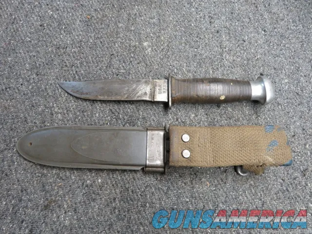 WWII US NAVY MARK 1 FIGHTING KNIFE-MARKED ROBESON SHUREDGE NO. 20 Img-7