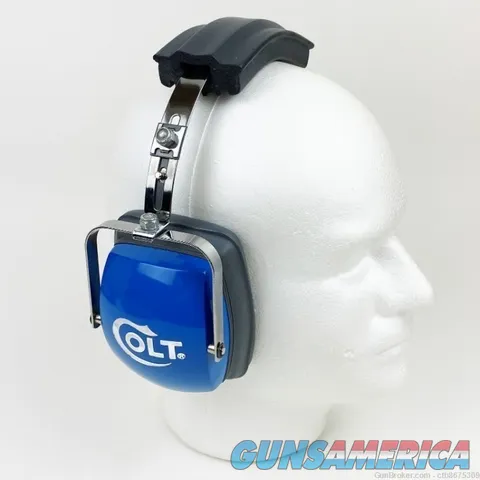 Colt Firearms Earmuffs Hearing Protection Blue with Gray Ear Pads