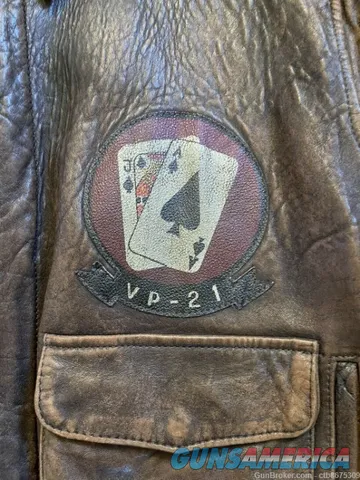 Avirex A-2 Leather Jacket Air Command Patches Size Large Img-4
