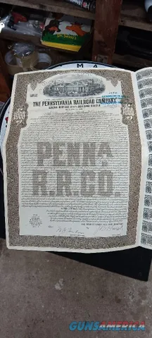 1931 Pennsylvania Railroad Company Bond Stock Certificate PA