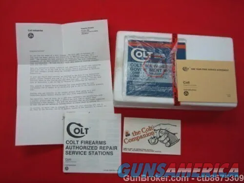 Colt Government Model .38 Super Box and Paperwork