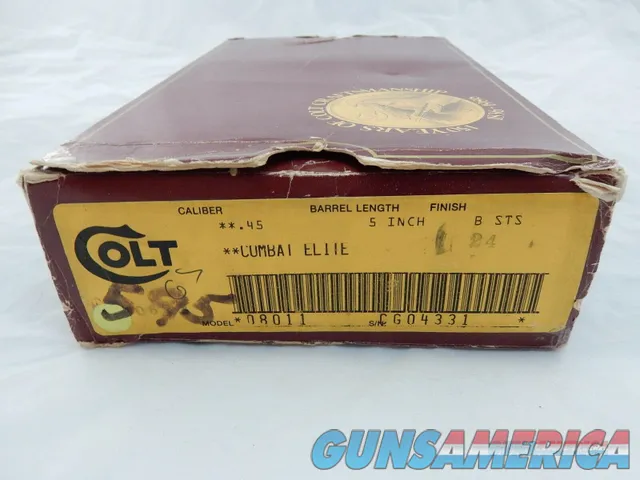 Colt Combat Elite 1911 Original Box & Insert