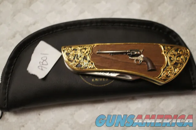 Colt Single Action Army Peacemaker Knife Franklin Mint with black pouch Img-4
