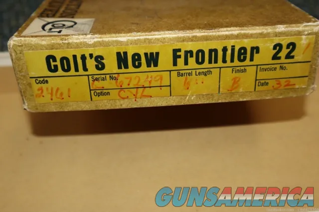 Colt Single Action Army New Frontier 22 Revolver Box
