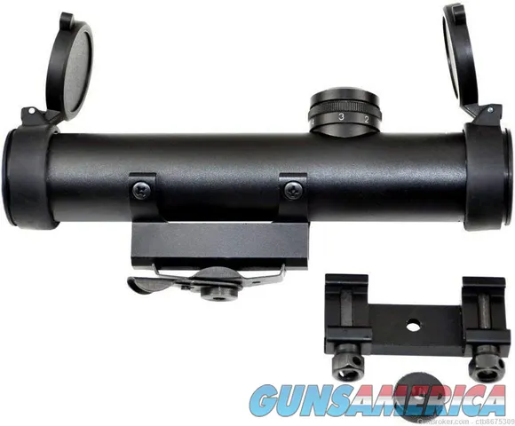 AR-15 4x20 Compact Rifle Scope 4x20mm Duplex Reticle w/ See through Mount Img-1