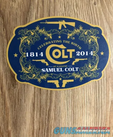 Colt Celebrating the Birth 1814 2014 Samuel Colt Decal Sticker