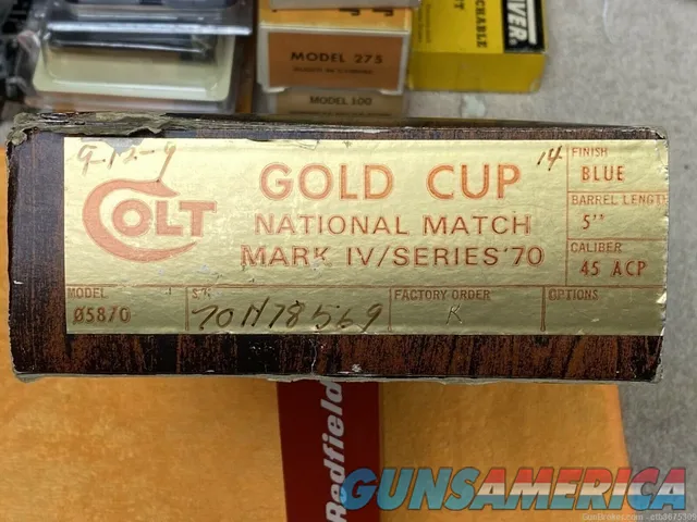 Colt Gold Cup National Match Series’70 Original Box