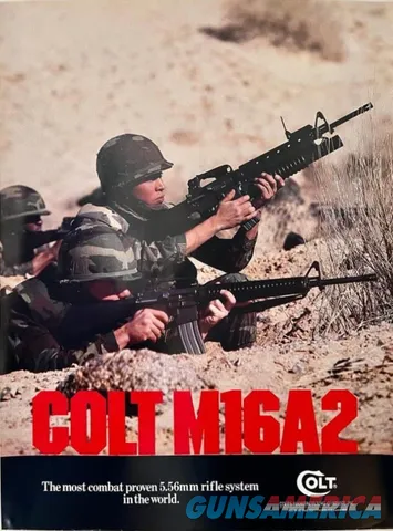 Colt M16 Poster, ORIGINAL! c. 1980s.