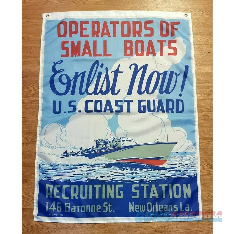 U.S. COAST GUARD 3x5ft WWII Banner Flag 