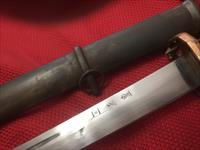 Antique Japanese Sword Katana Samurai Damascus With Sheath HandMade Full leather Img-4