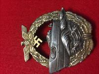 Kriegsmarine E-boat badge 2nd type. These are dye-struck featuring superb detail with a wide pin and makers mark. Img-5