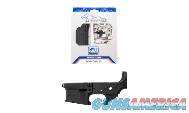 Anderson AM-15 AR15 Stripped Lower Receiver + Lower Parts Kit - Unassembled