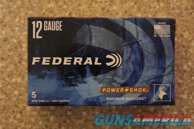 12 gauge Federal 2 3/4" 00 Buckshot 1325FPS Box of (5)