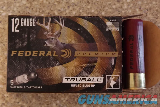 12 ga Federal Premium Truball 3" Rifled Slug 1700 FPS 1oz Box of (5)