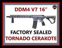Daniel Defense DDM4 V7 TORNADO 16" RIFLE 5.56 NATO AR-15 MFR 15.0 M-LOK LAST ONE! GRAY CERAKOTE! NEW SEALED, NO CC FEE!