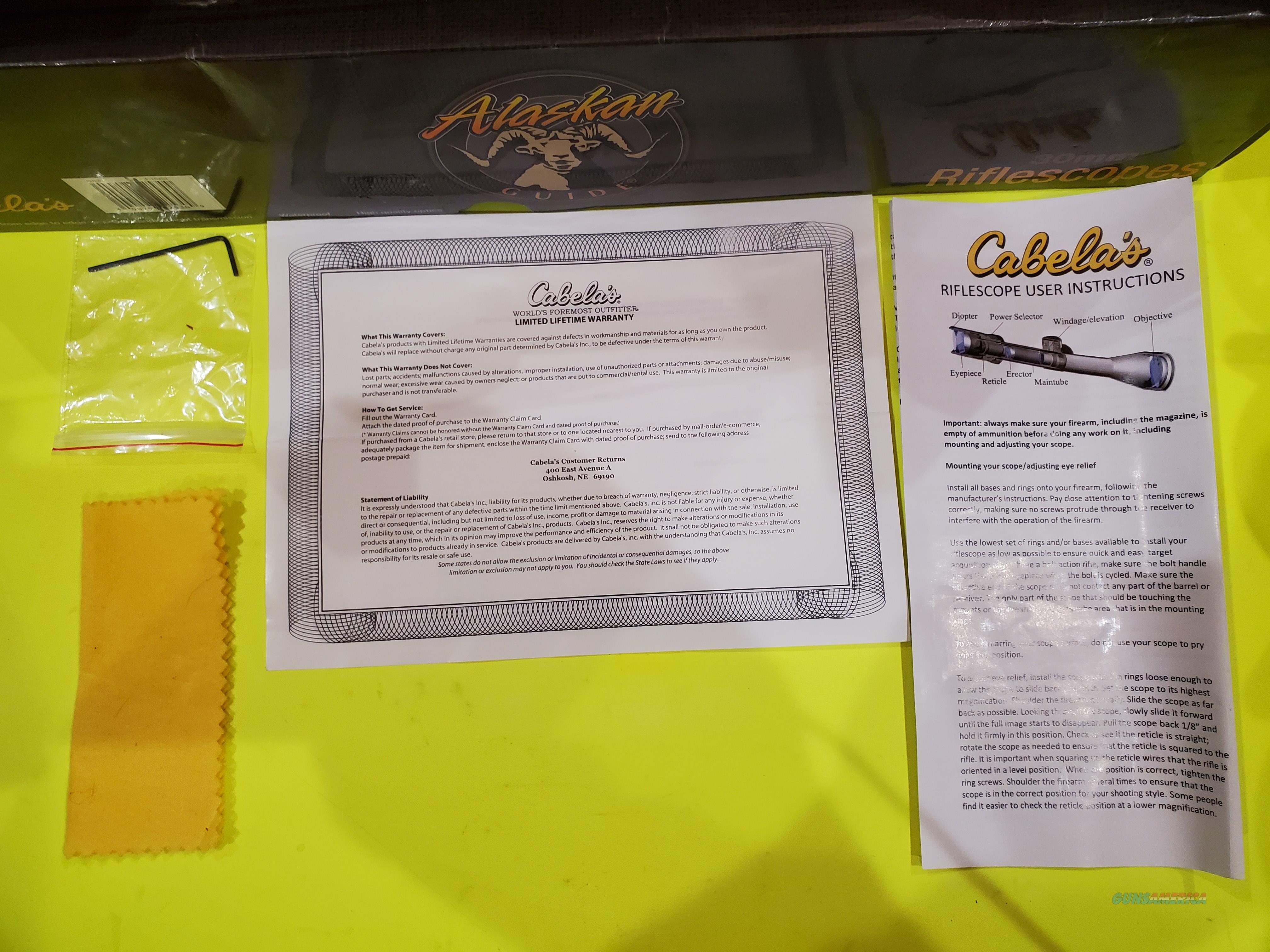 Cabela's Alaskan Guide Scope for sale at 906760092