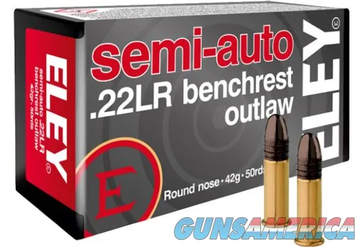 Eley Outlaw 22lr 42gr Semiauto - 500rds Benchrest Rimfire Ammunition Img-2