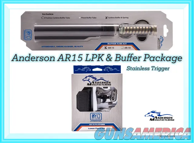 Anderson Ar15 Mil-Spec Lower Build Kit -Stainless Trigger LPK - Buffer Kit 