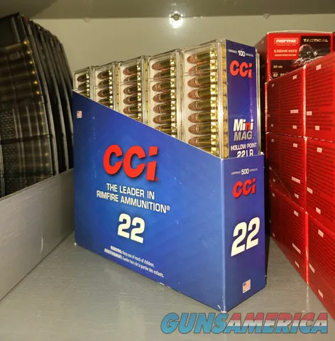 CCI 22LR Ammunition Mini-Mag 0031 36 Grain Hollow Point 500 Rounds