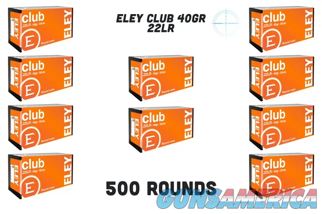 Eley Club 22lr 40gr Round nose - Premium Rimfire Ammuntion 500rds Img-1