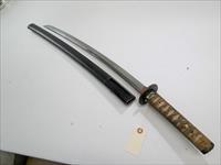 ANTIQUE JAPANESE WAKASASHI SWORD  KOTO PERIOD BLADE 1400-1500 WITH KOZUKA Img-1
