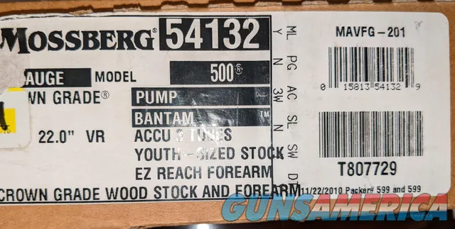 Mossberg 500 pump bantam 20 gauge