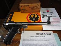 RUGER MARK II MK 2 TARGET MODEL (1986) STAINLESS 6-7/8" TAPERED BARREL 
