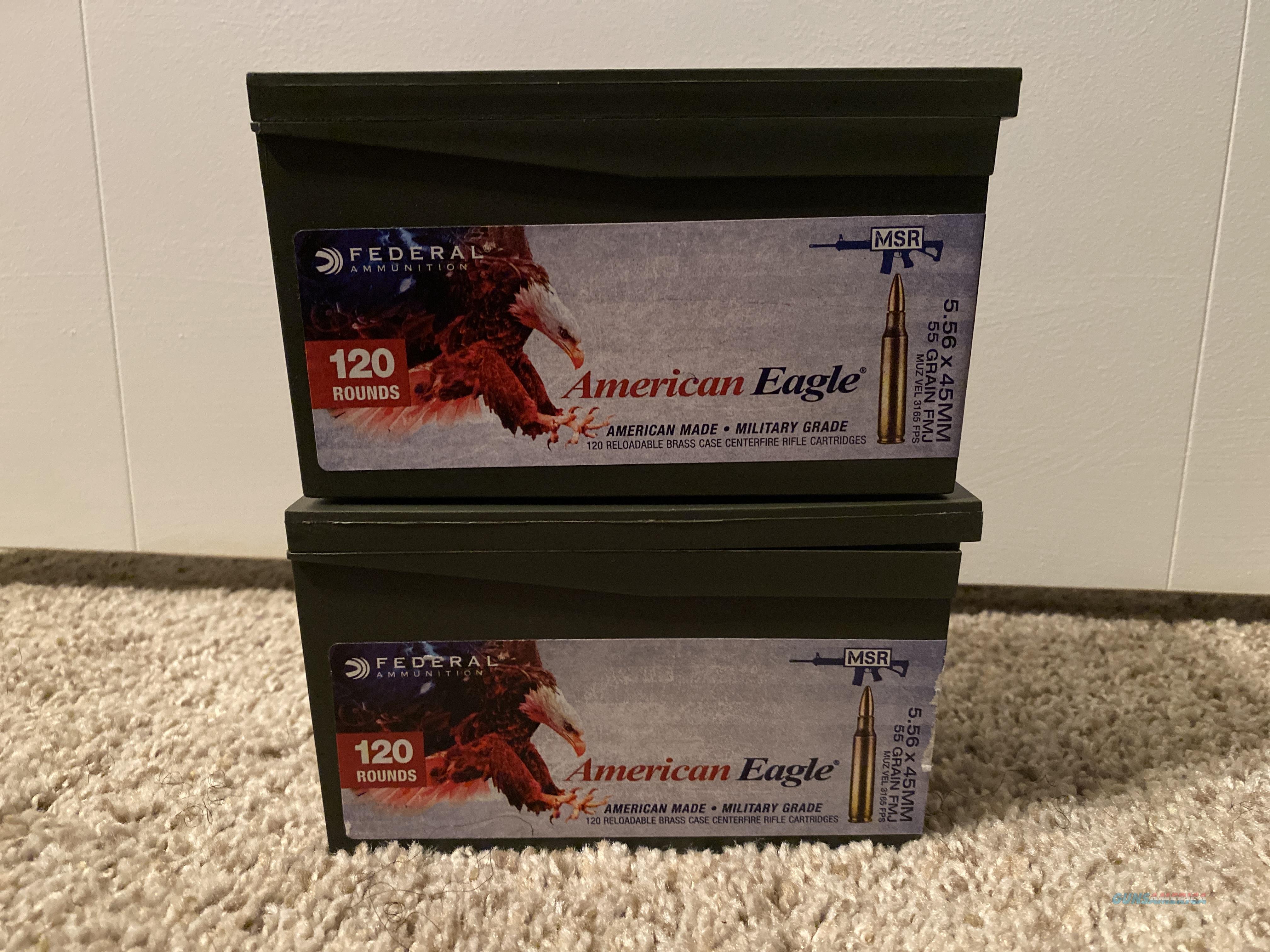 5.56 ammo 55gr FMJ 120rnd