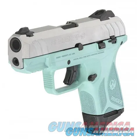 Turquoise Ruger SEC 9 COMP 9MM with 10rd Capacity