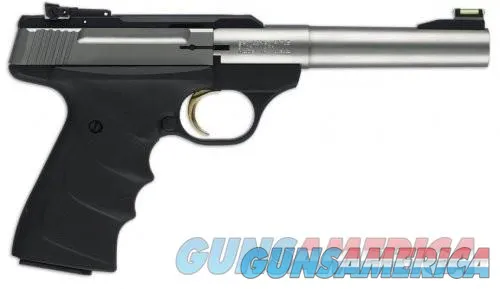Stainless Browning Buck Mark Camper Pistol - 22LR, 5.5" Barrel, Fiber Optic Sight, 10 Rd.